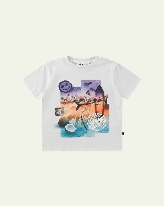 Boy's Rame Collage Surf Short-Sleeve T-Shirt, Size 3-7